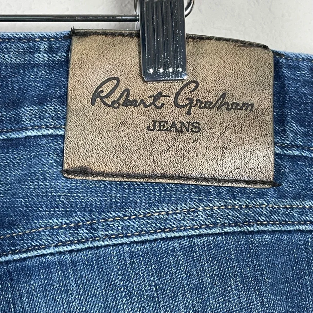 Robert Graham‎ Yates Jeans Mens 42 Blue Straight Leg Denim Premium Wash Luxury
